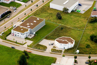 Ittersbach, Industriegebiet im Ortsteil Im Stockmädle in Karlsbad im Bundesland Baden-Württemberg, Deutschland aus der Vogelperspektive