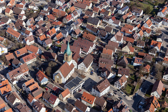 Drohnenaufname von Renningen im Bundesland Baden-Württemberg, Deutschland