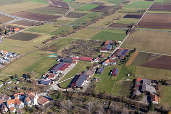 Renningen im Bundesland Baden-Württemberg, Deutschland aus der Drohnenperspektive