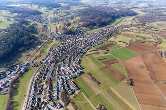 Luftaufnahme von Ortsteil Deufringen in Aidlingen im Bundesland Baden-Württemberg, Deutschland