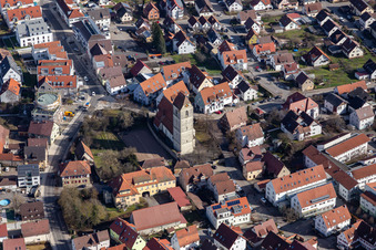 Schrägluftbild von Gärtringen im Bundesland Baden-Württemberg, Deutschland