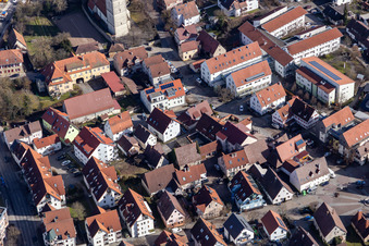 Enge Gasse in Gärtringen im Bundesland Baden-Württemberg, Deutschland