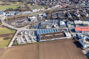 Toom Baumarkt von Westen in Herrenberg im Bundesland Baden-Württemberg, Deutschland