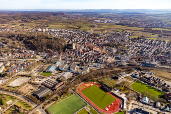 Stadtübersicht aus Norden in Herrenberg im Bundesland Baden-Württemberg, Deutschland