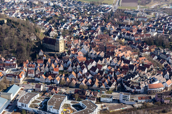 Historische Altstadt aus Norden in Herrenberg im Bundesland Baden-Württemberg, Deutschland