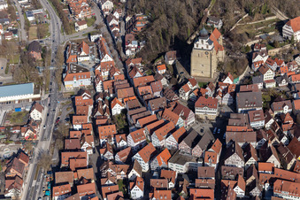 Marktplatz in Herrenberg im Bundesland Baden-Württemberg, Deutschland