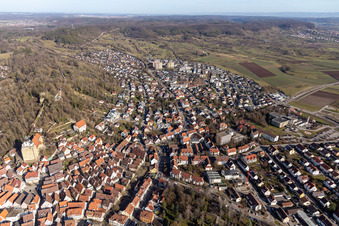 Luftaufnahme von Hildrizhauser Straße in Herrenberg im Bundesland Baden-Württemberg, Deutschland