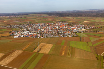 Oberjesingen von Südwesten in Herrenberg im Bundesland Baden-Württemberg, Deutschland