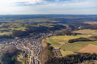 Luftbild von Ortsteil Sulz am Eck in Wildberg im Bundesland Baden-Württemberg, Deutschland