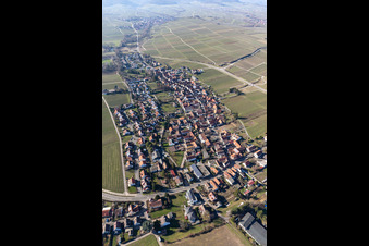 Drohnenaufname von Ortsteil Wollmesheim in Landau in der Pfalz im Bundesland Rheinland-Pfalz, Deutschland