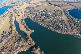 Neuhofener Altrhein und Naherholungsgebiet Blaue Adria in Altrip im Bundesland Rheinland-Pfalz, Deutschland