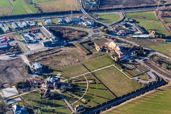 Luftaufnahme von Eremitage in Waghäusel im Bundesland Baden-Württemberg, Deutschland