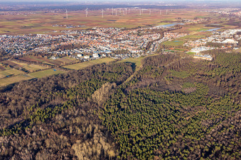 Herxheim bei Landau im Bundesland Rheinland-Pfalz, Deutschland von einer Drohne aus