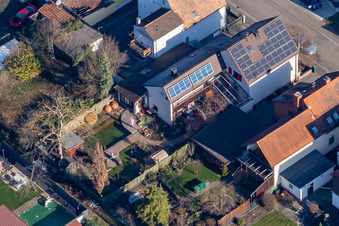 Waldstr in Kandel im Bundesland Rheinland-Pfalz, Deutschland aus der Vogelperspektive