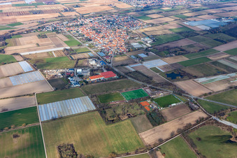 Luftbild von Zeiskam im Bundesland Rheinland-Pfalz, Deutschland