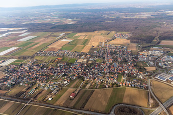 Luftbild von Schwegenheim im Bundesland Rheinland-Pfalz, Deutschland