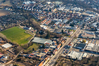 Sportplatz an der Kuhweide in Speyer im Bundesland Rheinland-Pfalz, Deutschland