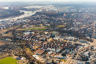 Drohnenaufname von Speyer im Bundesland Rheinland-Pfalz, Deutschland