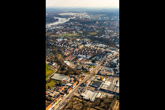 Drohnenbild von Speyer im Bundesland Rheinland-Pfalz, Deutschland