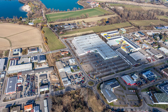 Industriegebiet Nachtweide, E center Stiegler im Ortsteil Ludwigshof in Speyer im Bundesland Rheinland-Pfalz, Deutschland