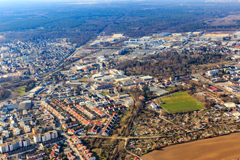Luftbild von Speyer West Viehtriftstr im Bundesland Rheinland-Pfalz, Deutschland
