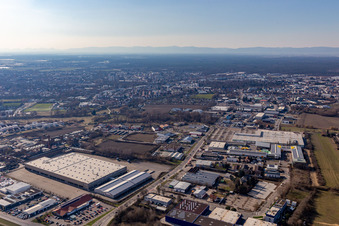 Industriegebiet Auestraße, Lidl Commerce Lager im Ortsteil Ludwigshof in Speyer im Bundesland Rheinland-Pfalz, Deutschland