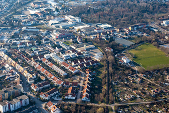 Schrägluftbild von Ehemaliges Promarkt-Gelände Am Rabensteinerweg in Speyer im Bundesland Rheinland-Pfalz, Deutschland