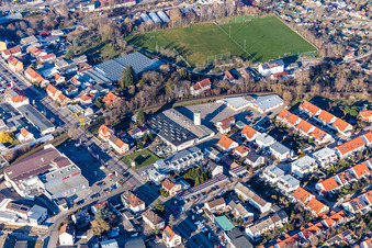 Ehemaliges Promarkt-Gelände Am Rabensteinerweg in Speyer im Bundesland Rheinland-Pfalz, Deutschland aus der Luft