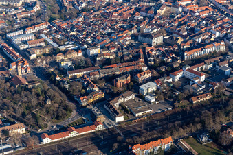 Hirschgraben am Adenauerpark in Speyer im Bundesland Rheinland-Pfalz, Deutschland