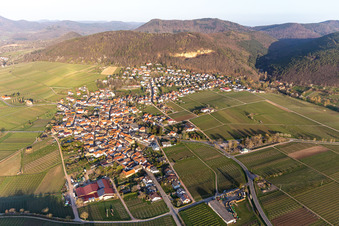 Dorfansicht in Frankweiler im Bundesland Rheinland-Pfalz, Deutschland