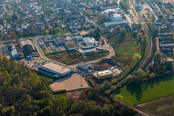 Neues Gewerbegebiet Lauterburger Straße in Kandel im Bundesland Rheinland-Pfalz, Deutschland
