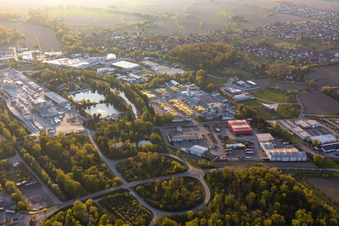 Xella Deutschland im Ortsteil Freistett in Rheinau im Bundesland Baden-Württemberg von oben