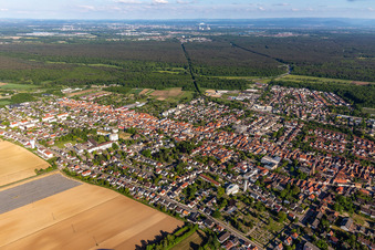 Kandel im Bundesland Rheinland-Pfalz, Deutschland vom Flugzeug aus