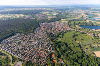 Drohnenaufname von Jockgrim im Bundesland Rheinland-Pfalz, Deutschland