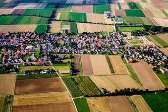 Rödersheim aus Süden in Rödersheim-Gronau im Bundesland Rheinland-Pfalz, Deutschland