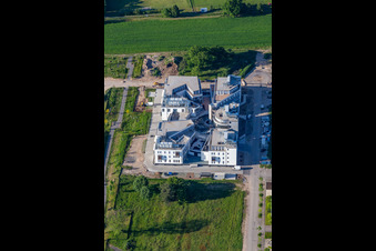 Baustelle zum Neubau eines Forschungs- Gebäudes und Bürokomplex an der Wilhelm-Schickard-Straße im Technologiepark Karlsruhe in Karlsruhe im Ortsteil Rintheim im Bundesland Baden-Württemberg, Deutschland