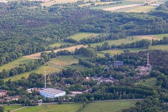 Luftaufnahme von Holiday Park in Haßloch im Bundesland Rheinland-Pfalz, Deutschland