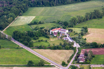 Zeiskamer Mühle im Bundesland Rheinland-Pfalz, Deutschland aus der Luft