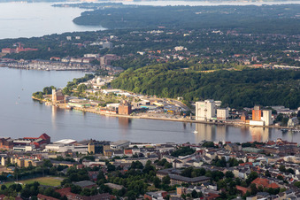 Flensburger Hafen, Harniskai im Ortsteil Kielseng im Bundesland Schleswig-Holstein, Deutschland