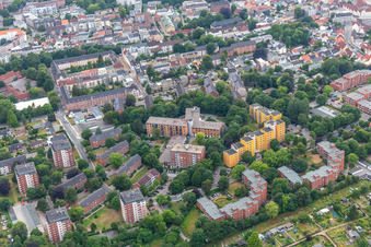 Schulze-Delitzsch-Straße im Ortsteil Bredeberg in Flensburg im Bundesland Schleswig-Holstein, Deutschland