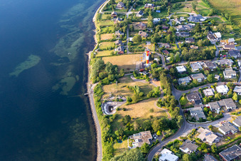 Badesteg Schausende Am Leuchtturm Holnis im Ortsteil Bockholm in Glücksburg im Bundesland Schleswig-Holstein, Deutschland