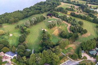 Förde-Golf-Club e.V. Glücksburg im Ortsteil Bockholm im Bundesland Schleswig-Holstein, Deutschland vom Flugzeug aus