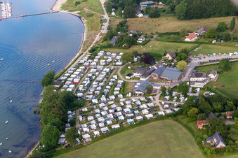 Campingplatz Bockholmwik, Restaurant Bock 19,  Yachthafen Bockholmwik im Ortsteil Rüde in Munkbrarup im Bundesland Schleswig-Holstein, Deutschland