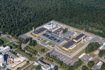 Forschungs- Gebäude und Bürokomplex des des Europäischen Institut für Transurane (ITU) mit Joint Research Centre (JRC) im Karlsruhe Institut fuer Technologie Campus Nordin Eggenstein-Leopoldshafen im Bundesland Baden-Württemberg, Deutschland