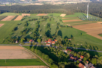 Luftbild von Gelände des Golfplatz des Golfclub Alpirsbach e.V. in Alpirsbach im Ortsteil Peterzell im Bundesland Baden-Württemberg, Deutschland
