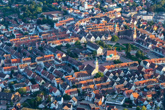 Luftaufnahme von Größter Marktplatz Deutschlands in Freudenstadt im Bundesland Baden-Württemberg