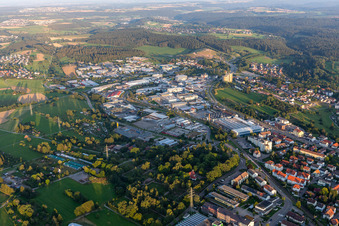 Luftbild von Industriegebiet in Freudenstadt im Bundesland Baden-Württemberg, Deutschland