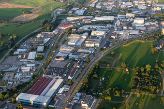 Industrie- und Gewerbegebiet zwischen Robert-Bürkle-Straße und Stuttgarter Straße in Freudenstadt im Bundesland Baden-Württemberg, Deutschland