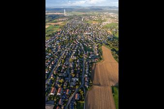 Schrägluftbild von Zimmern ob Rottweil im Bundesland Baden-Württemberg, Deutschland