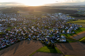 Schrägluftbild von Villingendorf im Bundesland Baden-Württemberg, Deutschland